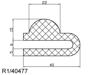 Tankdeckelprofil Klemmbreite 6mm